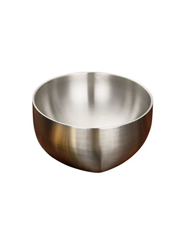 Kitchen Design Lab Çelik Çift Cidarlı Çırpma ve Karıştırma Kabı 14 cm, 18/10 - 304 Kalite - Paslanmaz Çelik