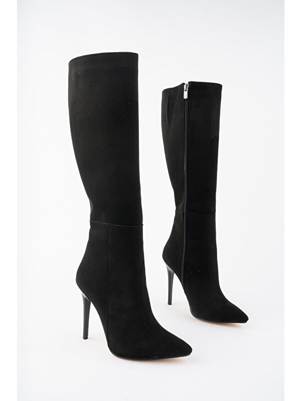 Floransa Kadın İnce Topuklu Sivri Burun Yandan Fermuarlı Çizme - Görsel 3
