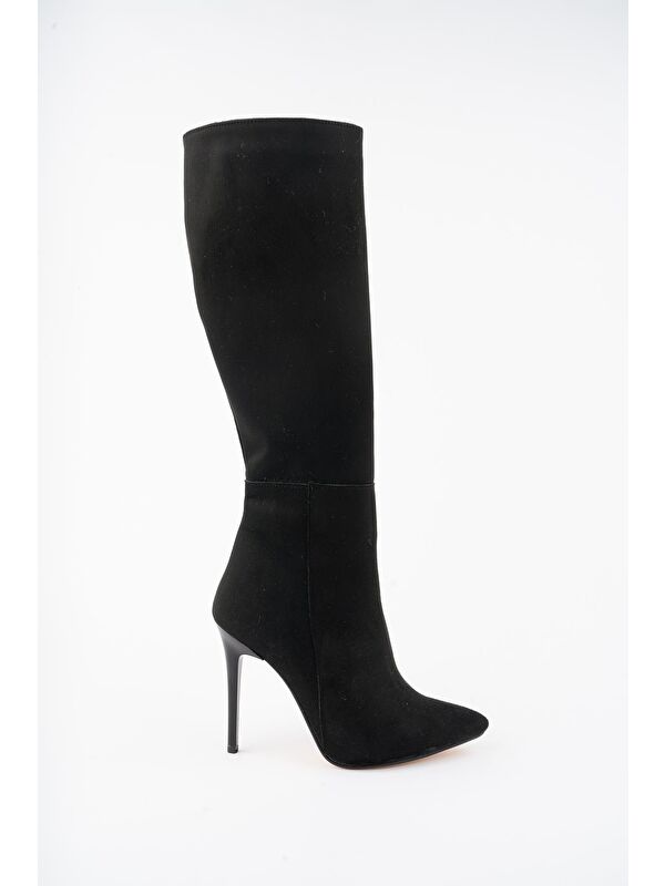 Floransa Kadın İnce Topuklu Sivri Burun Yandan Fermuarlı Çizme - Görsel 4