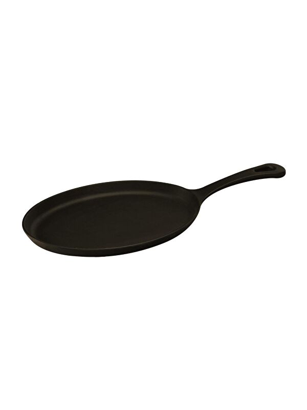 LAVA Oval Fajita Tabağı Döküm Demir Yekpare Saplı Ölçü 17x23cm.