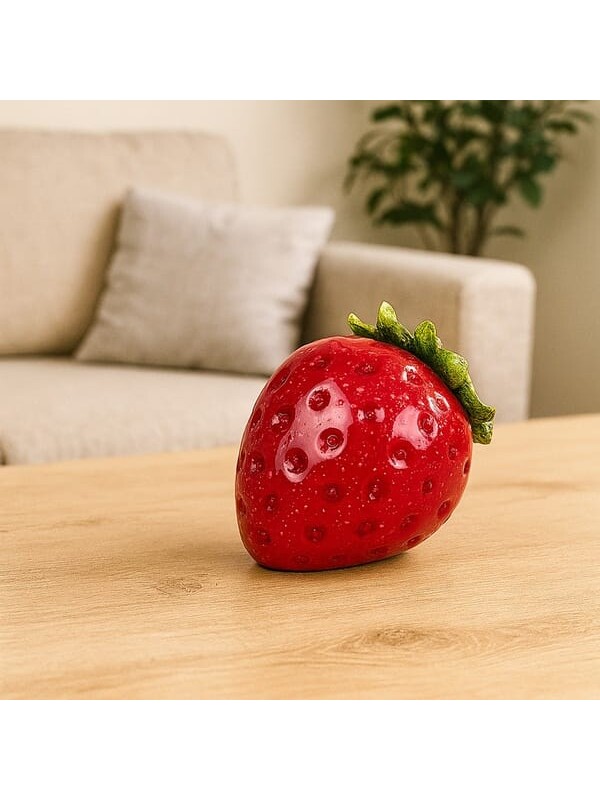 Evidea Deco Strawberry Dekor - Kırmızı - 10 cm
