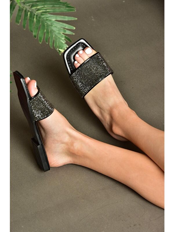 P820038614 Siyah Kadın Terlik - Görsel 2