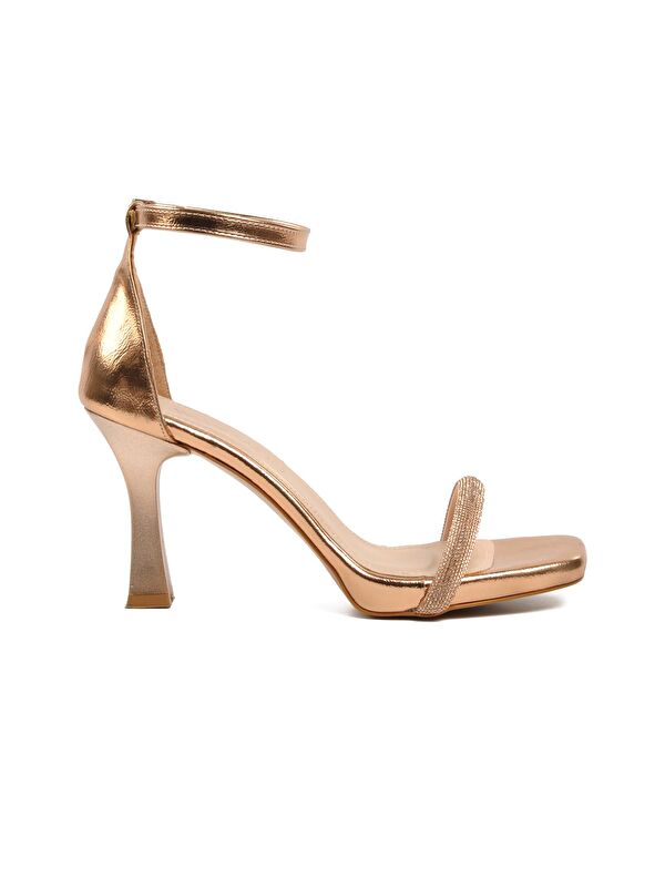 290 Rose Kırışık Kadın Abiye Ayakkabı - Görsel 2