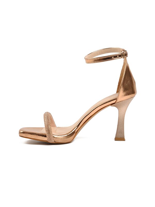 290 Rose Kırışık Kadın Abiye Ayakkabı - Görsel 3