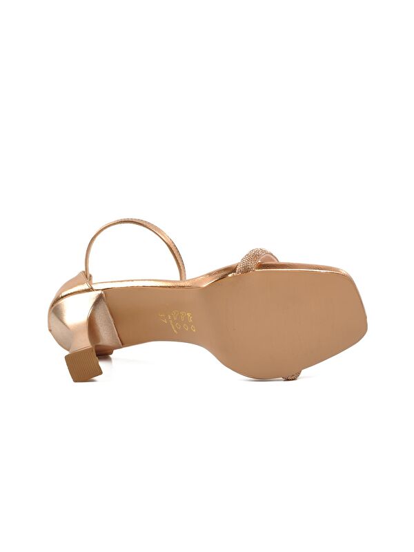 290 Rose Kırışık Kadın Abiye Ayakkabı - Görsel 6