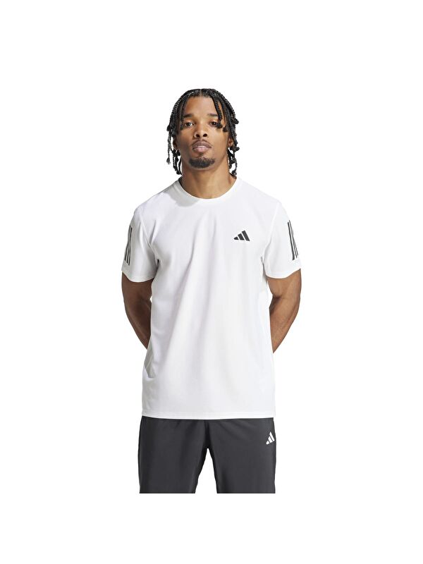 Adidas Own The Run Erkek Beyaz Yuvarlak Yaka Spor Tişört