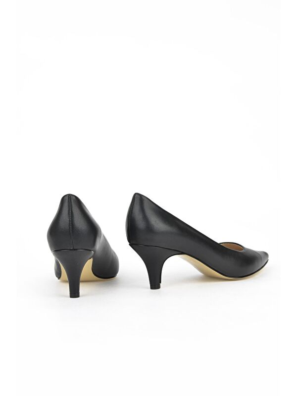 Kadın Hakiki Deri Topuklu Ayakkabı 1231003 324 Siyah - Görsel 4