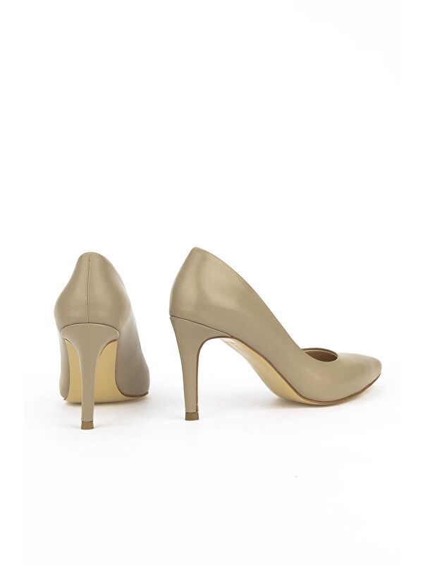 Kadın Hakiki Deri Topuklu Ayakkabı 1231003 4292 Bej - Görsel 6