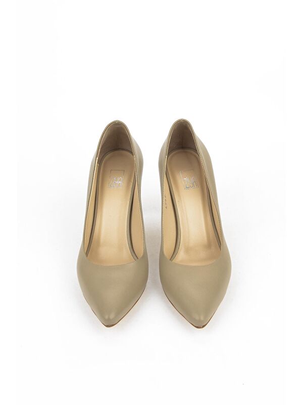 Kadın Hakiki Deri Topuklu Ayakkabı 1231003 4292 Bej - Görsel 7