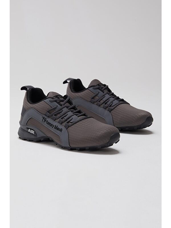 Erkek Füme Rahat Kalıp Termo Taban Bağcıklı Sneaker - Görsel 4