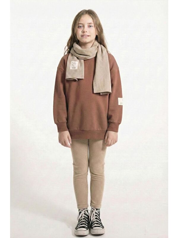 CİGİT Sweatshirt Takım 2-10 Yaş A Kahve