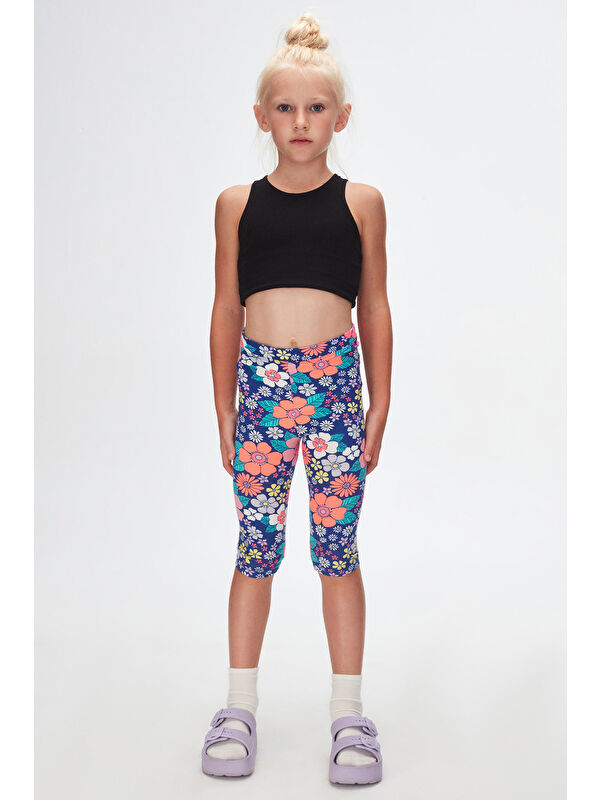 Lovetti Kız Çocuk Neon Garden Desen Kapri