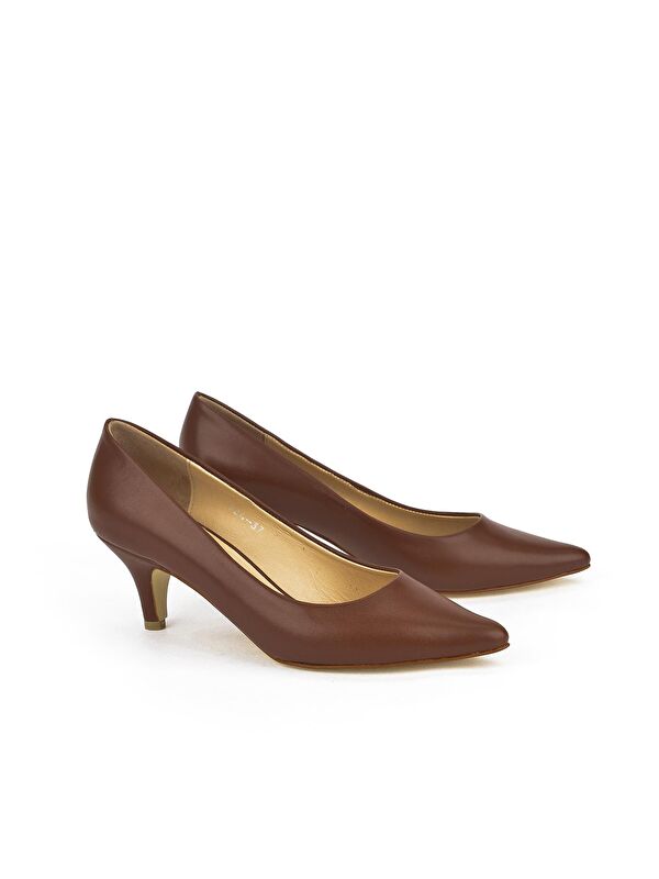 Kadın Hakiki Deri Topuklu Ayakkabı 1231003 324 Taba - Görsel 5