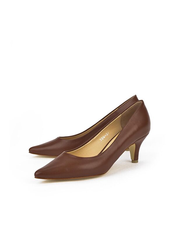 Kadın Hakiki Deri Topuklu Ayakkabı 1231003 324 Taba - Görsel 8