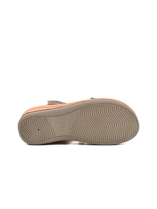 Kefken Pudra Kadın Cırtlı Sandalet - Görsel 6