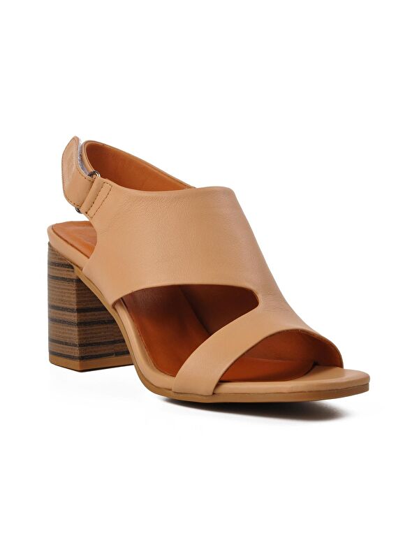 Nude Hakiki Deri Kadın Sandalet 2108502 - Görsel 4