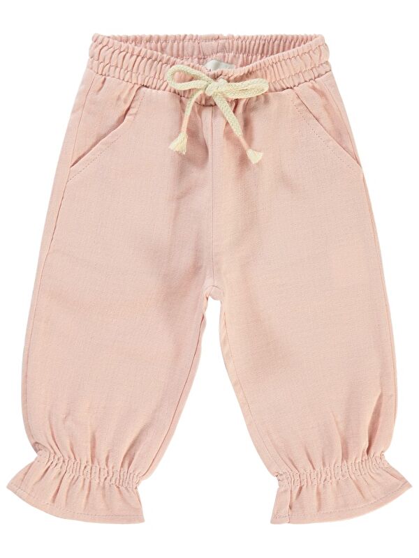 Civil Baby Müslin Basic 6-18 Ay Pantolon - Pudra 6-9 Ay