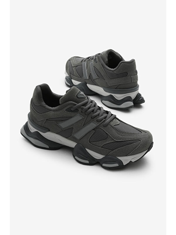 Tonny Black Gri Tonny Black Poli Taban Unisex Anorak Desenli Yüksek Bağcıklı Spor Ayakkabı