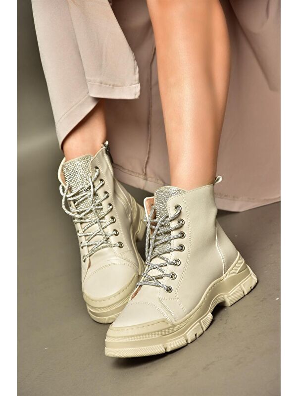 R6028899 Bej Kadın Bot - Görsel 4