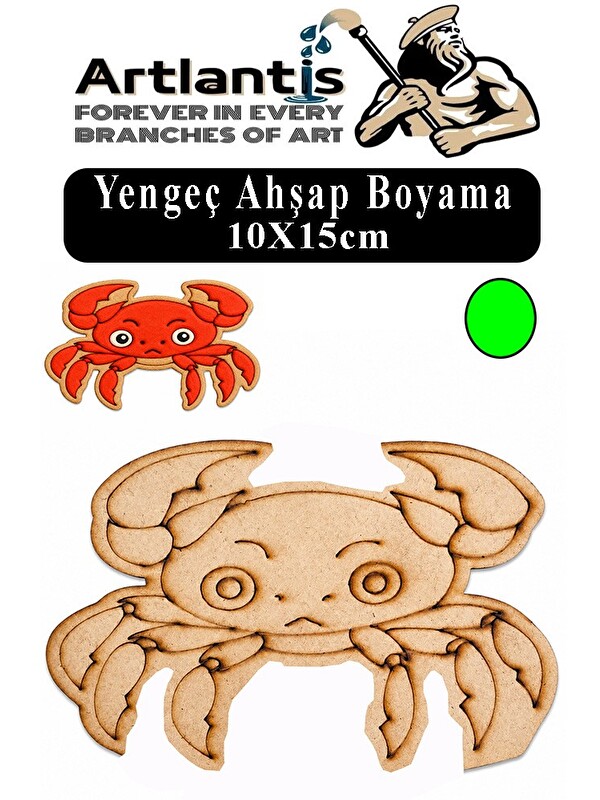 Artlantis Ahşap Boyama Deniz Canlıları 1 Adet 10x15cm Boyama Figürü Etkinlik Çoçuk Gelişim Motor Beceri