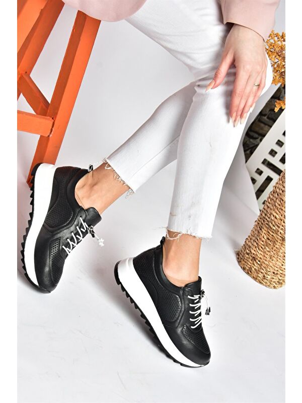 P540009203 Siyah Kadın Sneakers - Görsel 3