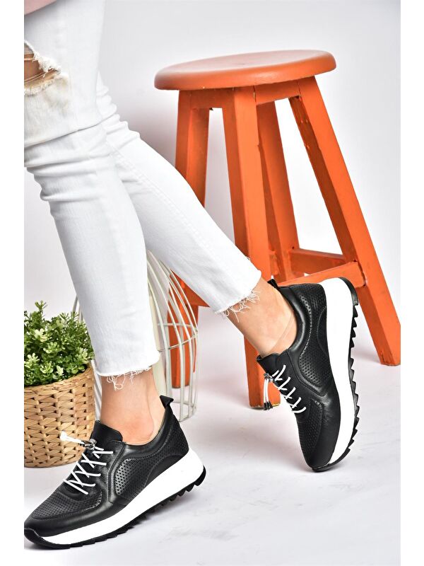 P540009203 Siyah Kadın Sneakers - Görsel 4