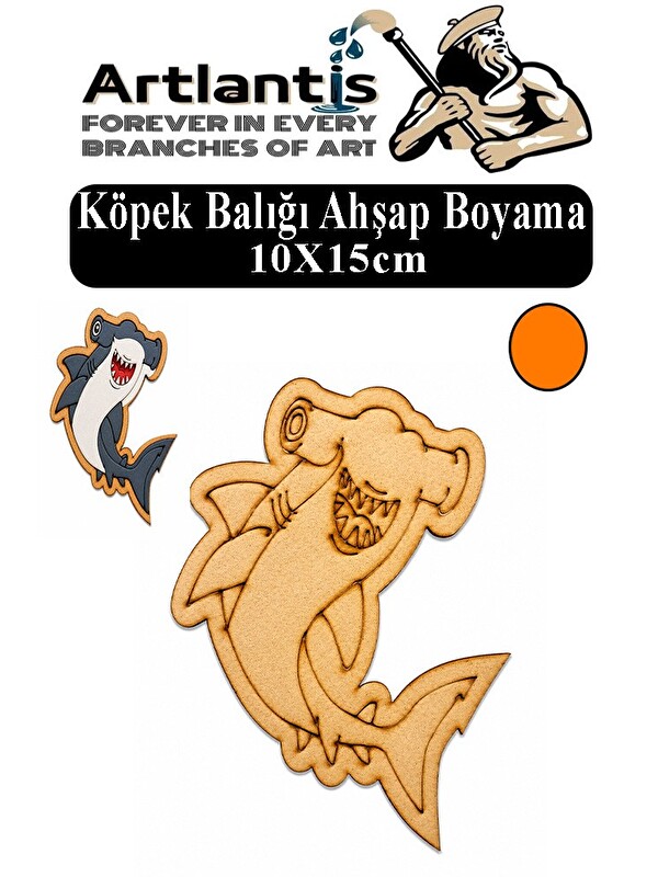 Artlantis Ahşap Boyama Deniz Canlıları 1 Adet 10x15cm Boyama Figürü Etkinlik Çoçuk Gelişim Motor Beceri