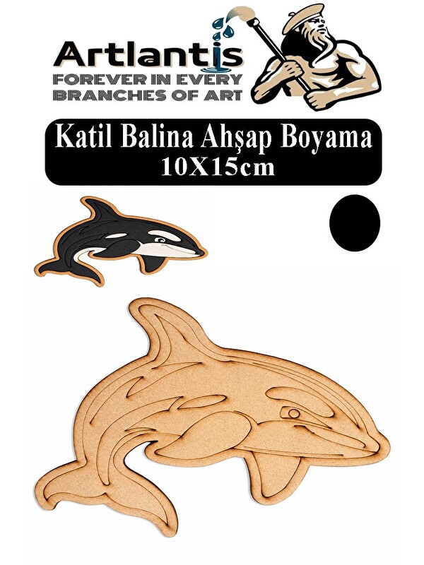 Artlantis Ahşap Boyama Deniz Canlıları 1 Adet 10x15cm Boyama Figürü Etkinlik Çoçuk Gelişim Motor Beceri