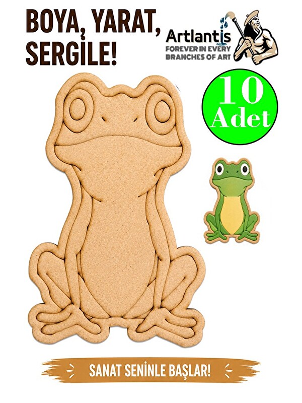 Artlantis Ahşap Boyama Hayvanlar 10 Adet 10x15 Set3 Hayvan Boyama Figürü Etkinlik Çocuk Gelişim Motor Beceri
