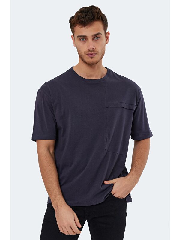 SLAZENGER KAURI OVER Erkek %100 Pamuk Tişört Antrasit