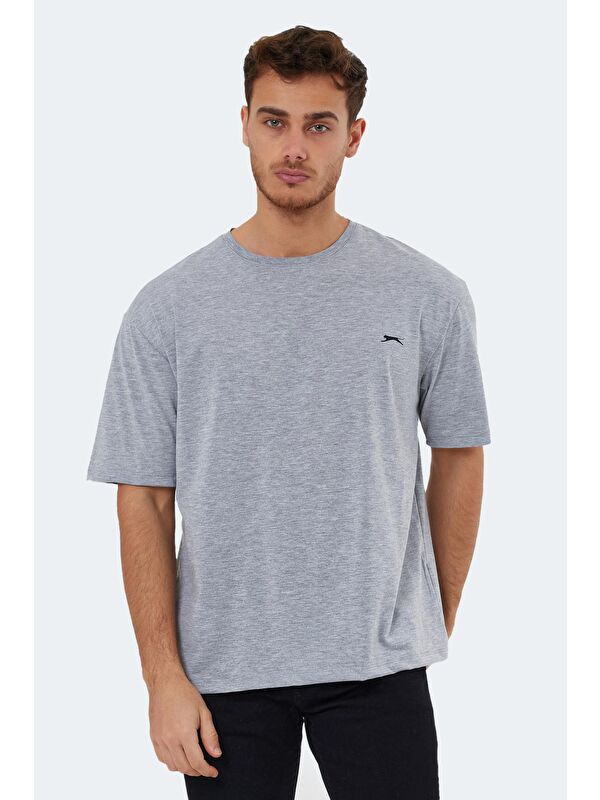 SLAZENGER KAISER Erkek %100 Pamuk Tişört Gri