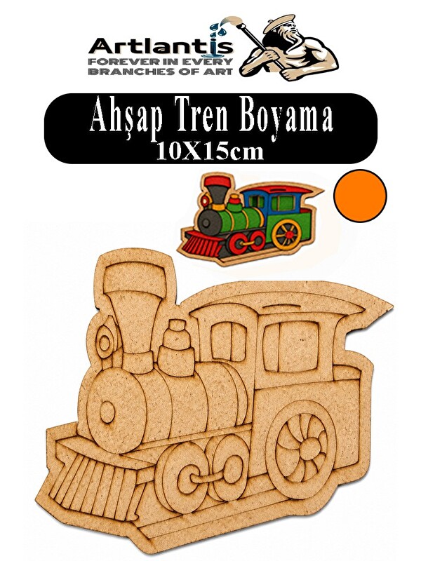 Artlantis Ahşap Boyama Araçlar 1 Adet 10x15cm Taşıtlar Boyama Figürü Etkinlik Çoçuk Gelişim Motor Beceri Kreş