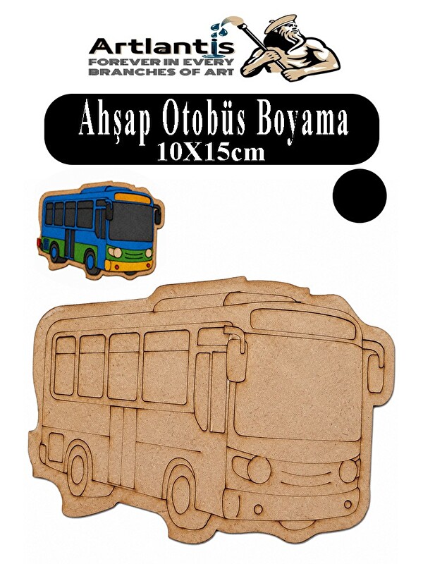Artlantis Ahşap Boyama Araçlar 1 Adet 10x15cm Taşıtlar Boyama Figürü Etkinlik Çoçuk Gelişim Motor Beceri Kreş