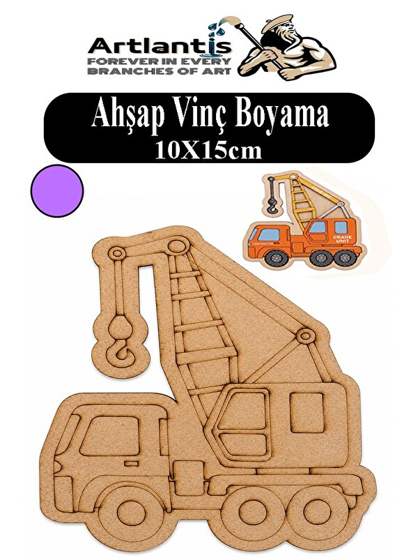Artlantis Ahşap Boyama Araçlar 1 Adet 10x15cm Taşıtlar Boyama Figürü Etkinlik Çoçuk Gelişim Motor Beceri Kreş