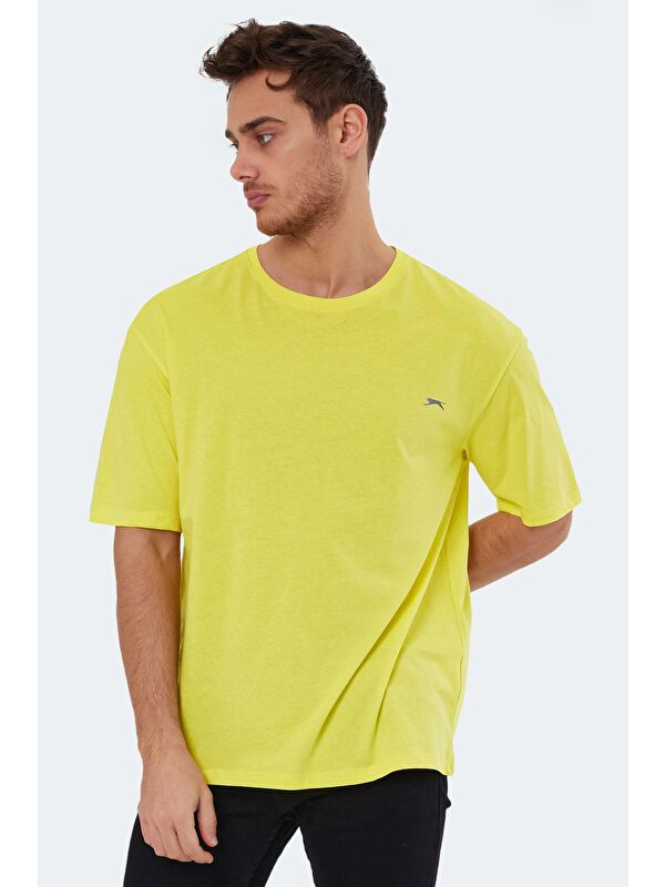 SLAZENGER KAISER Erkek %100 Pamuk Tişört Sarı