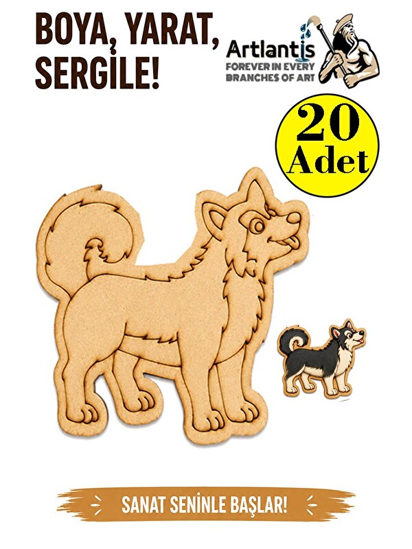 Artlantis Ahşap Boyama Hayvanlar 20 Adet 10x15 Set2 Hayvan Boyama Figürü Etkinlik Çocuk Gelişim Motor Beceri