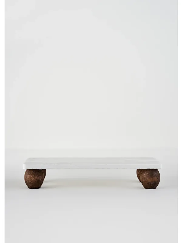 Bella Maison Olmo Mermer Dikdörtgen Sunum Standı Naturel (15x30 cm)