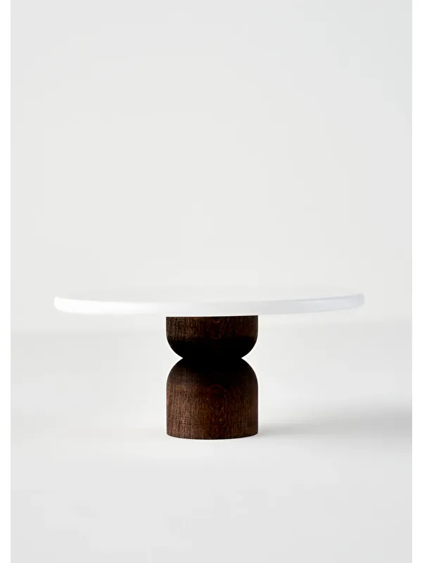 Bella Maison Olmo Mermer Kek Standı Naturel (25x25 cm)