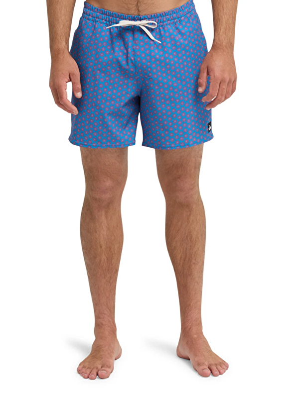 Quiksilver Stretch Printed Erkek Mavi Mayo