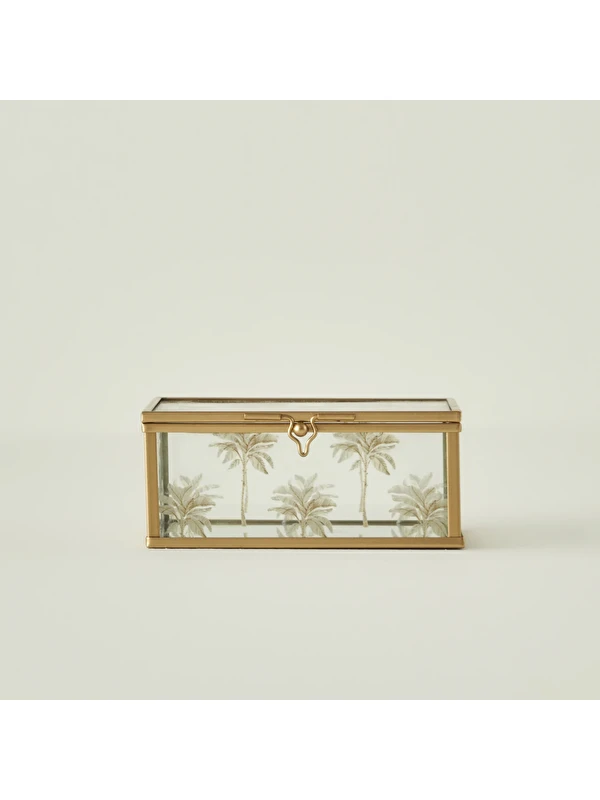 Bella Maison Palm Dekoratif Kutu Gold (10x13x5 cm)