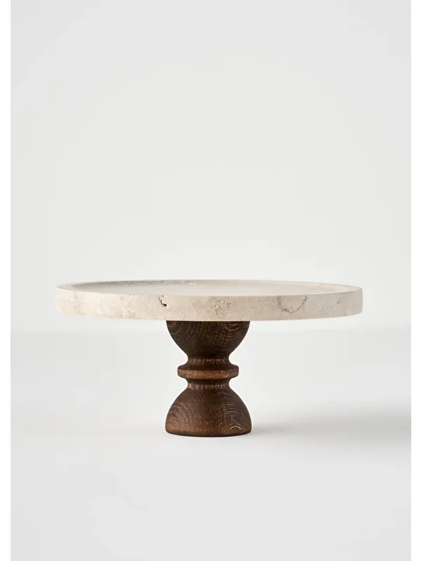 Bella Maison Ephesus Traverten Kek Standı Naturel (25 cm)
