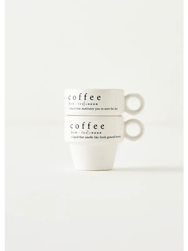 Bella Maison Coffeeaholic Espresso 2'li Set Siyah (105 cc)