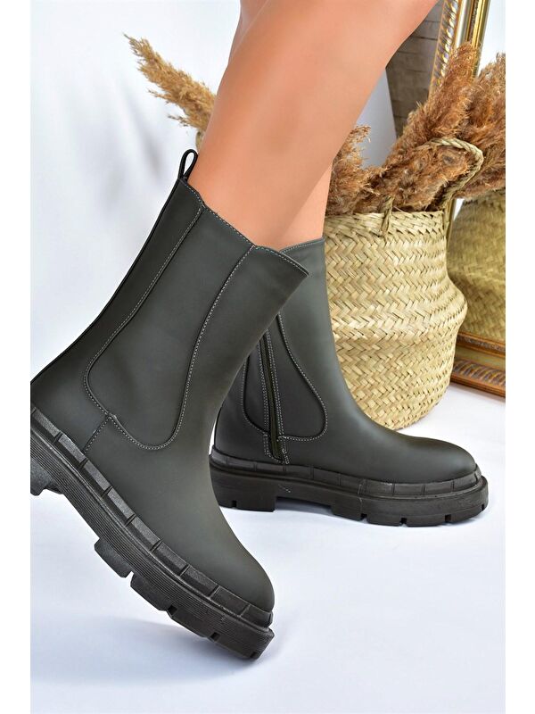 L9737940 Haki Kadın Bot - Görsel 4