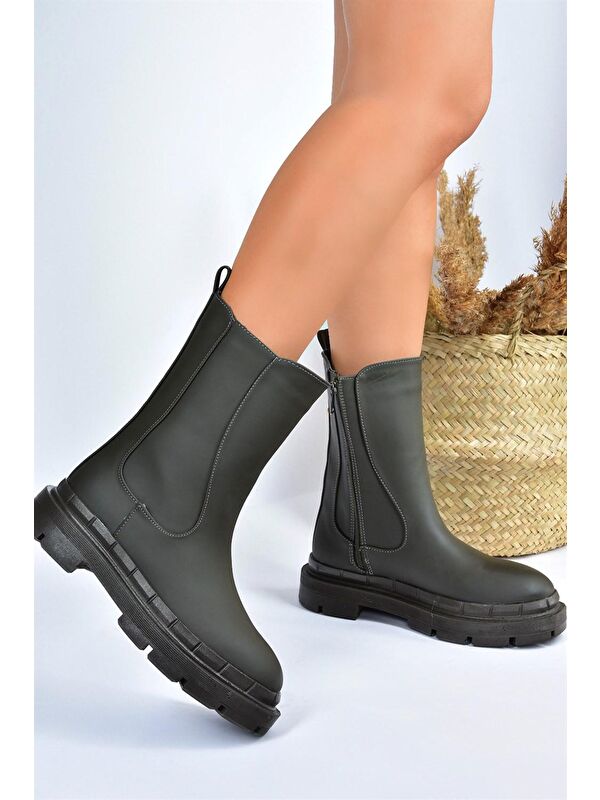 L9737940 Haki Kadın Bot - Görsel 5