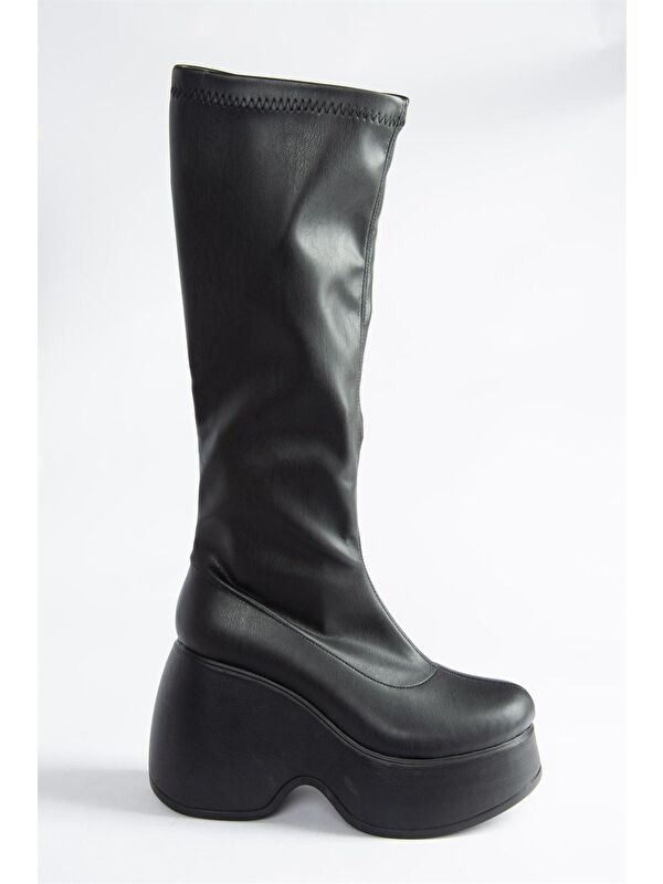 N9734444 Siyah Kadın Çizme - Görsel 4