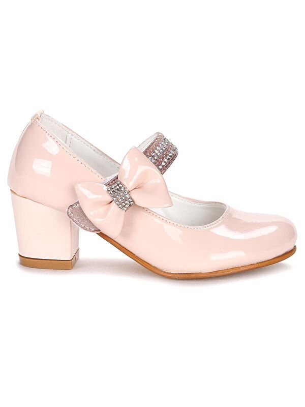 Cameli Rugan Günlük Kız Çocuk 4 Cm Topuklu Abiye Ayakkabı - Görsel 5