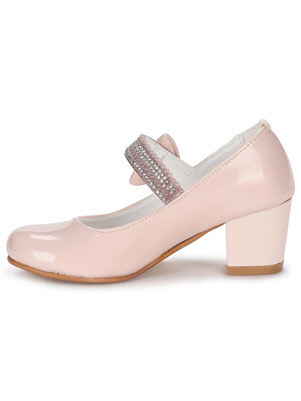 Cameli Rugan Günlük Kız Çocuk 4 Cm Topuklu Abiye Ayakkabı - Görsel 6