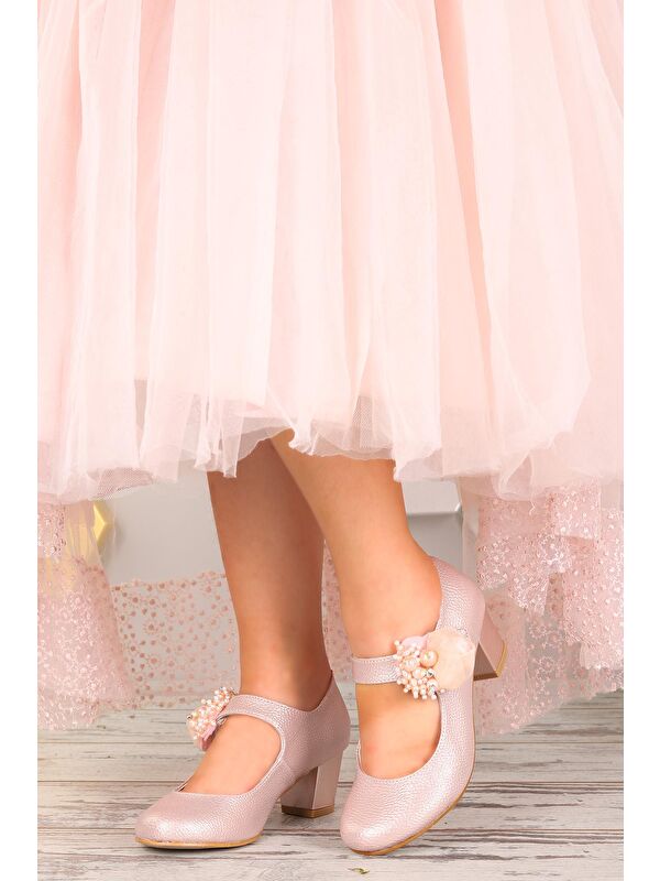 Angelina Vakko Günlük Kız Çocuk 4 Cm Topuklu Abiye Ayakkabı - Görsel 3