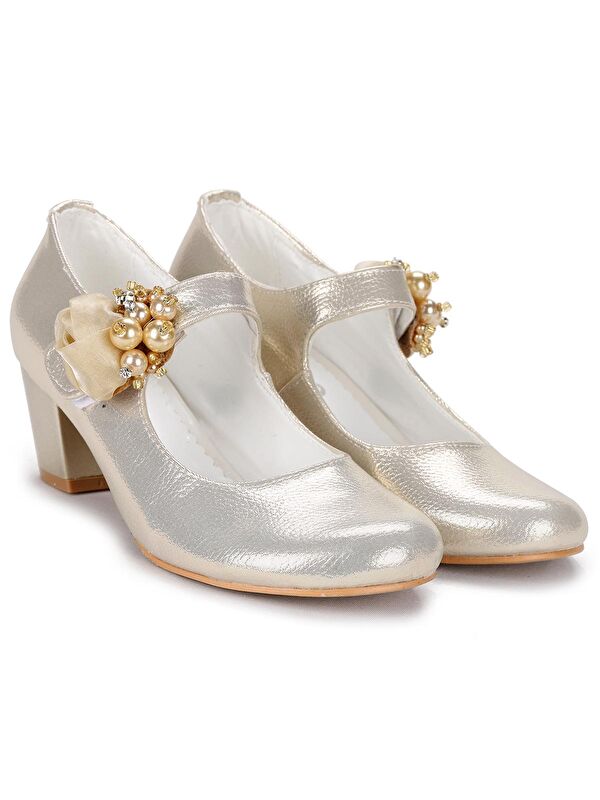 Angelina Vakko Günlük Kız Çocuk 4 Cm Topuklu Abiye Ayakkabı - Görsel 4