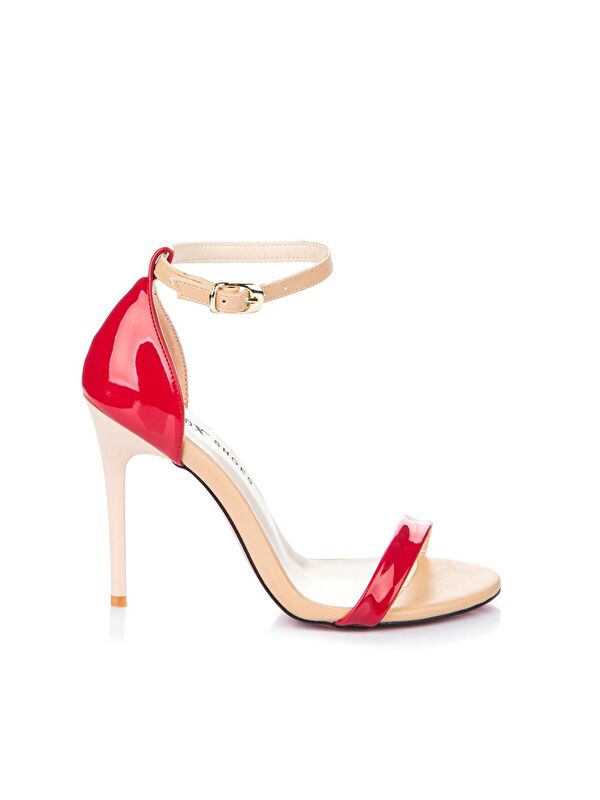 Kırmızı/Ten Rugan Kadın Topuklu Ayakkabı 7749112608 - Görsel 3